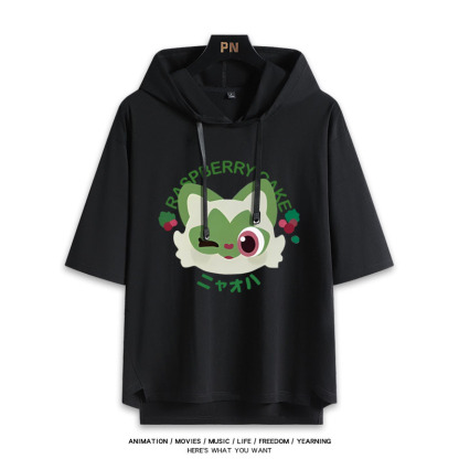 寶可夢新款 親子情侶男女款連帽短袖T恤-ZUIHANG SHOP