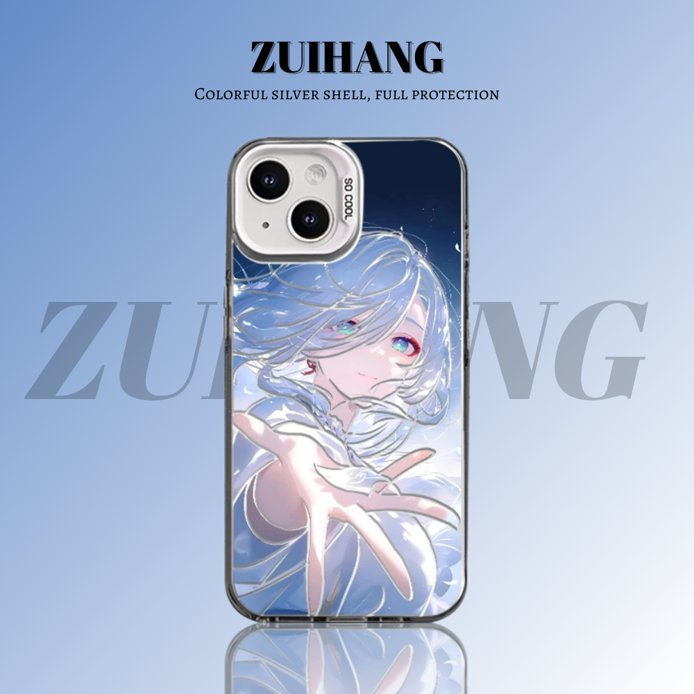 原神彩銀線條漸變防摔手機殼-ZUIHANG SHOP