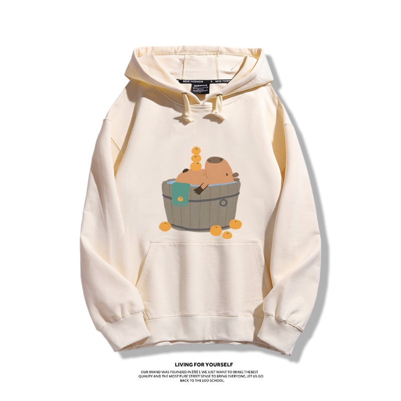 可愛水豚君卡皮巴拉新款 親子情侶男女款連帽衛衣-ZUIHANG SHOP