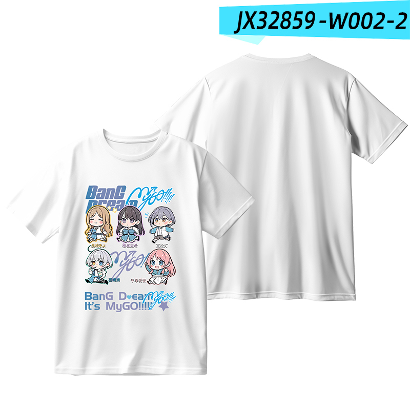 BanG Dream MyGO!!! 周邊印花短袖T恤-ZUIHANG SHOP