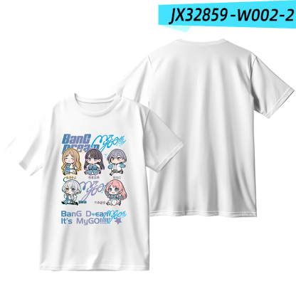BanG Dream MyGO!!! 周邊印花短袖T恤-ZUIHANG SHOP