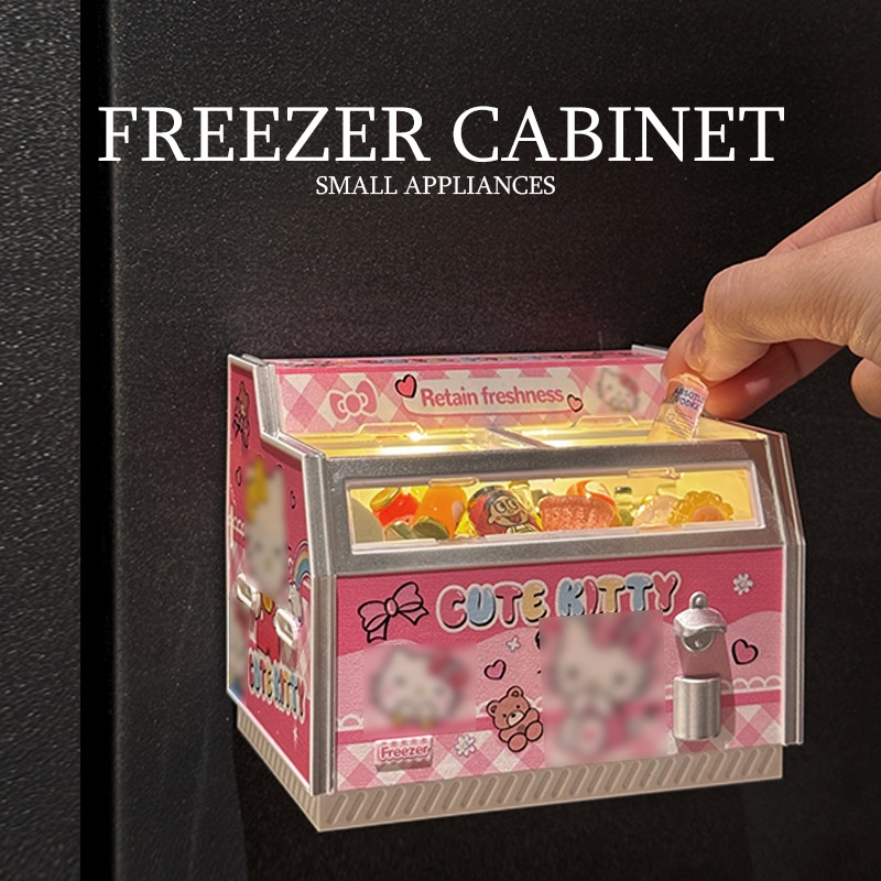 迷你小冰箱玩具 | 超市微縮臥式冰櫃擺飾模型-ZUIHANGSHOP