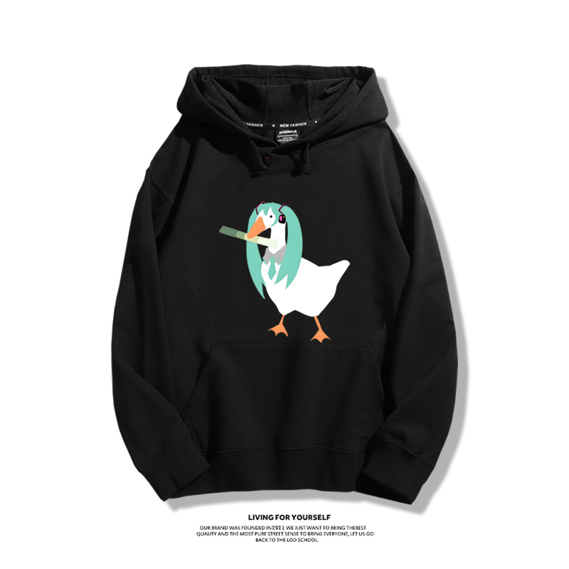 初音未來聯名鵝鴨殺新款 親子情侶男女款連帽衛衣-ZUIHANG SHOP