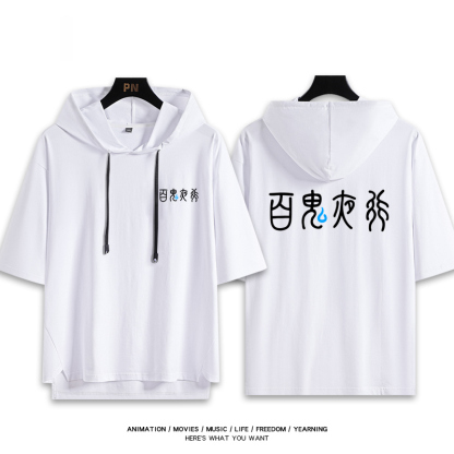 蔚藍檔案 鬼方佳代子 連帽短袖T恤-ZUIHANG SHOP