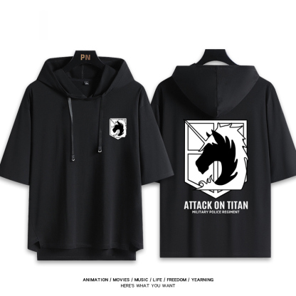進擊的巨人 連帽短袖T恤-ZUIHANG SHOP