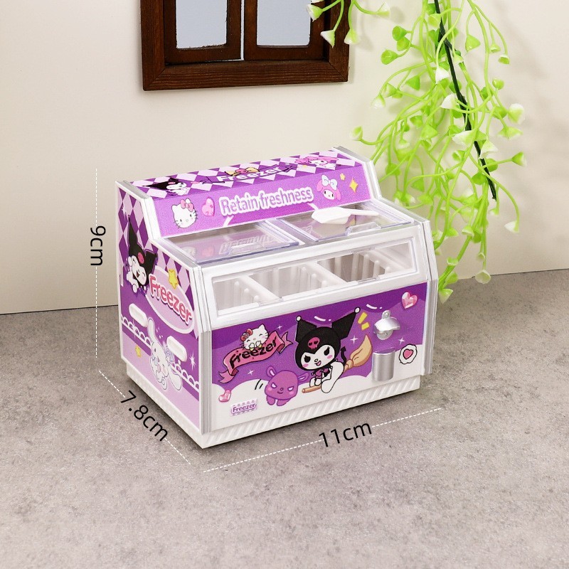 迷你小冰箱玩具 | 超市微縮臥式冰櫃擺飾模型-ZUIHANGSHOP