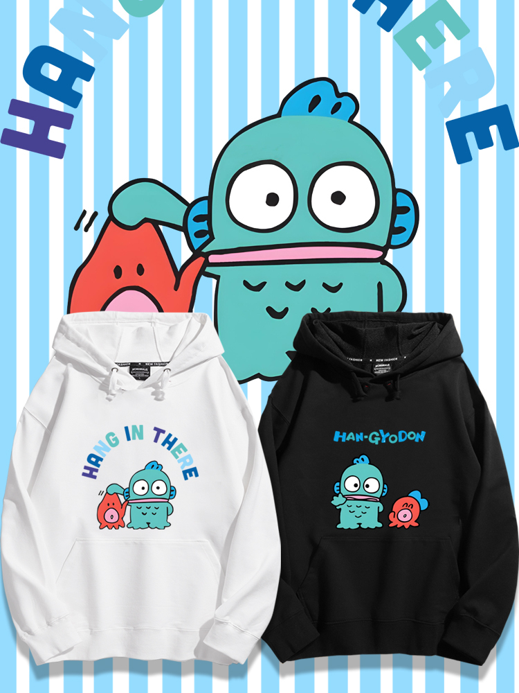 人魚漢頓醜魚新款 親子情侶男女款連帽衛衣-ZUIHANG SHOP