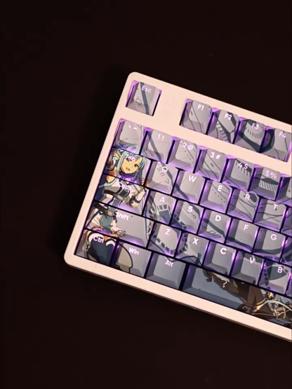 刀劍神域亞絲娜水精靈透光RGB108鍵標準配列衛星軸鍵帽