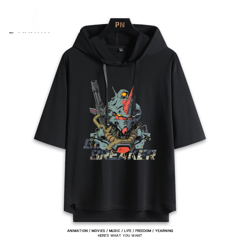 機動戰士鋼彈新款 親子情侶男女款連帽短袖T恤-ZUIHANG SHOP