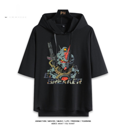 機動戰士鋼彈新款 親子情侶男女款連帽短袖T恤-ZUIHANG SHOP