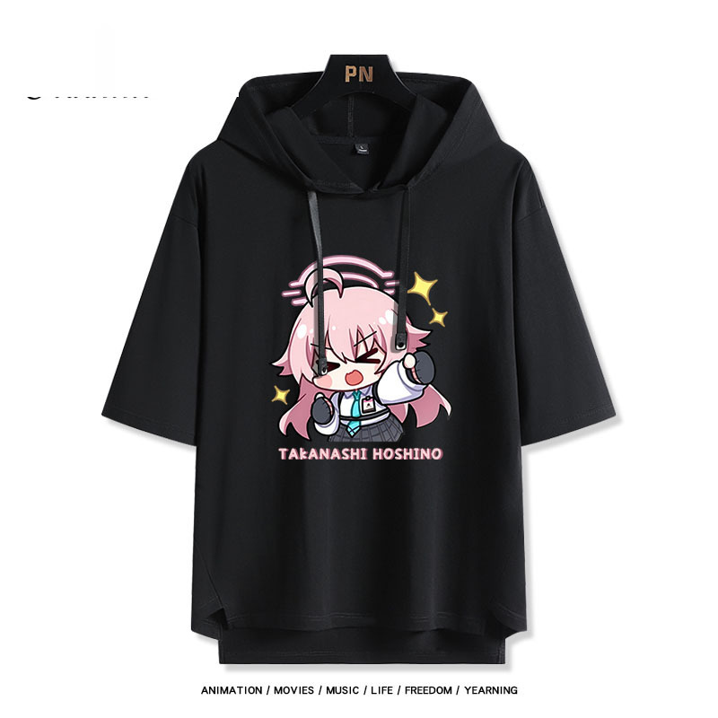 蔚藍檔案 小鳥遊星野 連帽短袖T恤-ZUIHANG SHOP