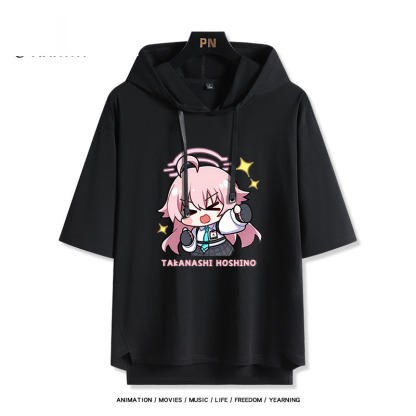 蔚藍檔案 小鳥遊星野 連帽短袖T恤-ZUIHANG SHOP