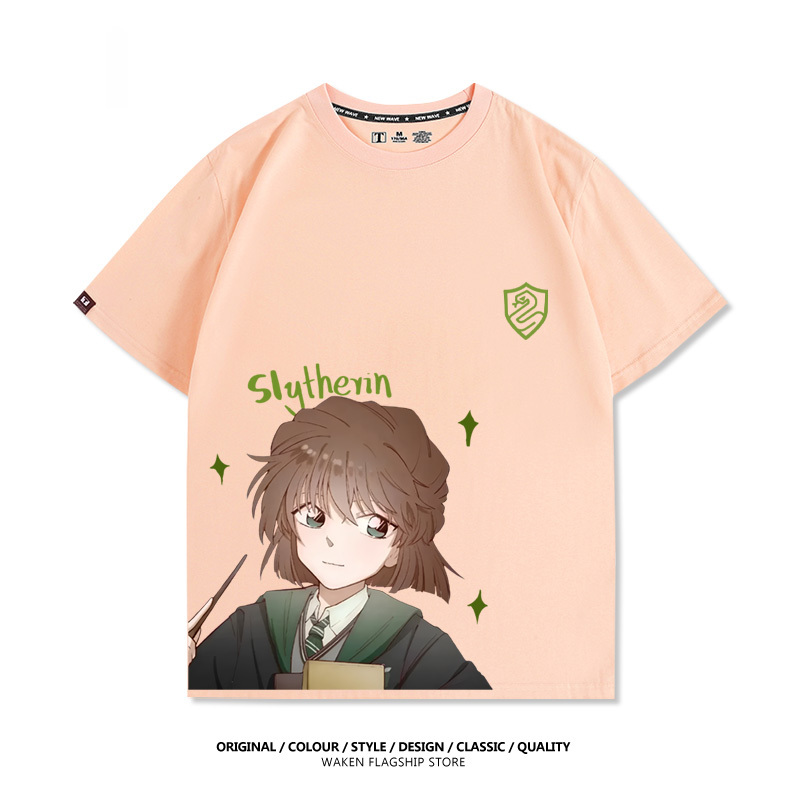 哈利波特 x 灰原哀 2025親子情侶男女同款 印花短袖T恤