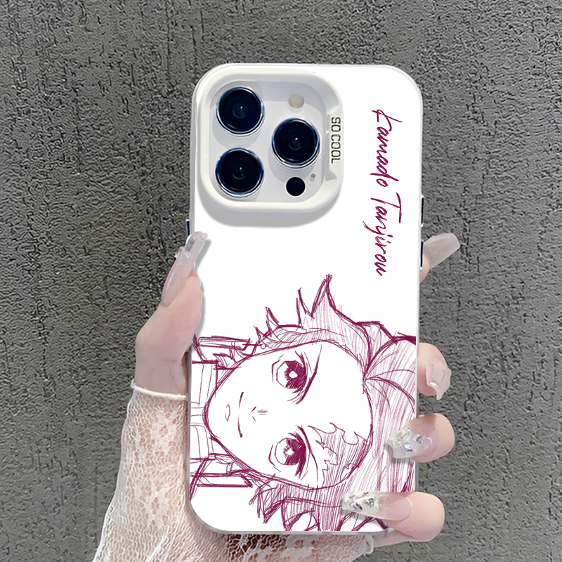 線條鬼滅之刃彩銀防摔手機殼