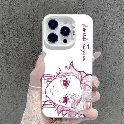 線條鬼滅之刃彩銀防摔手機殼