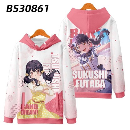 BanG Dream Morfonica 動漫周邊 秋冬潮流寬鬆休閒連帽T