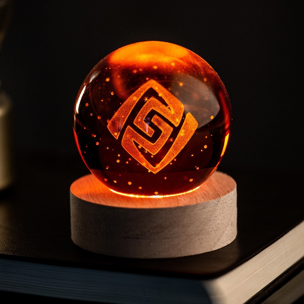 原神 神之眼水晶球 LED創意桌面擺件-ZUIHANG SHOP