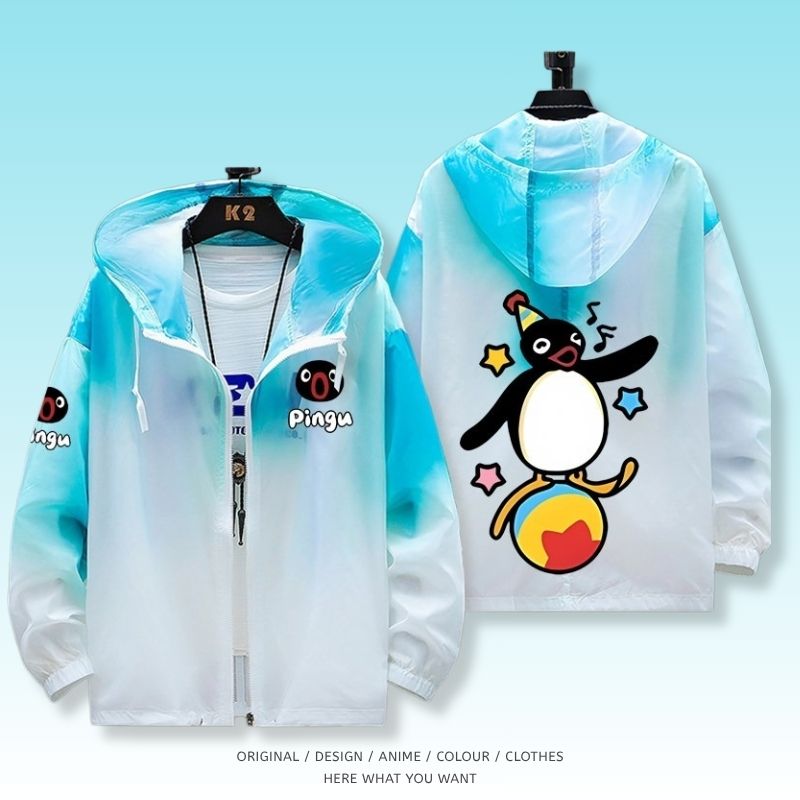 企鵝家族 Pingu 全機能抗UV涼感漸變防曬外套