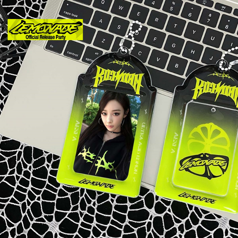 aespa LEMONADE專輯小卡卡套｜3吋簡約透明收納掛件 KPOP粉絲收藏周邊