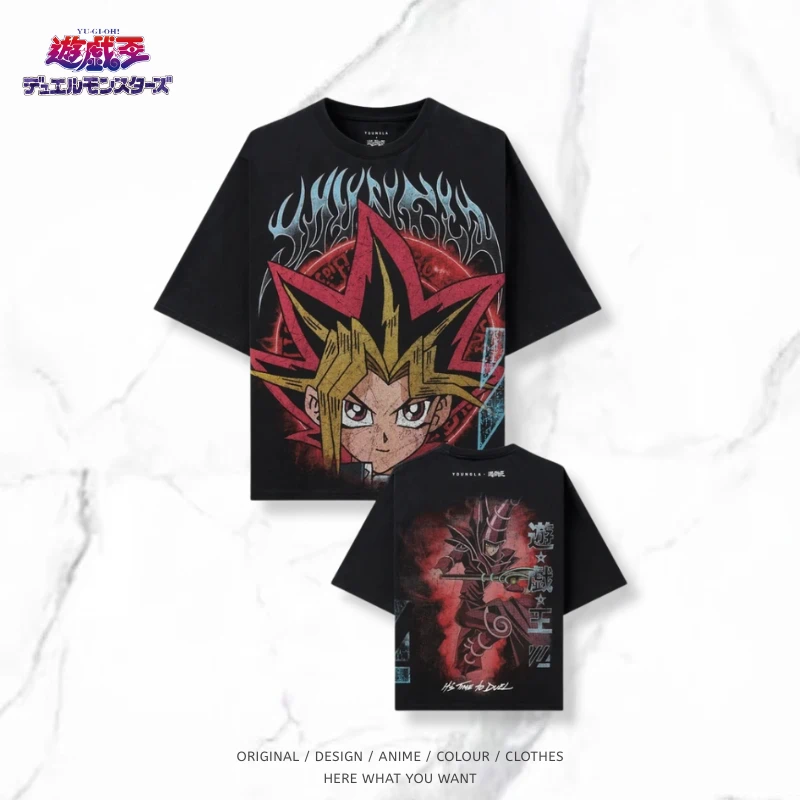 遊戲王 Yu-Gi-Oh! 超大純棉T恤｜慢跑健身運動短袖・潮流休閒上衣