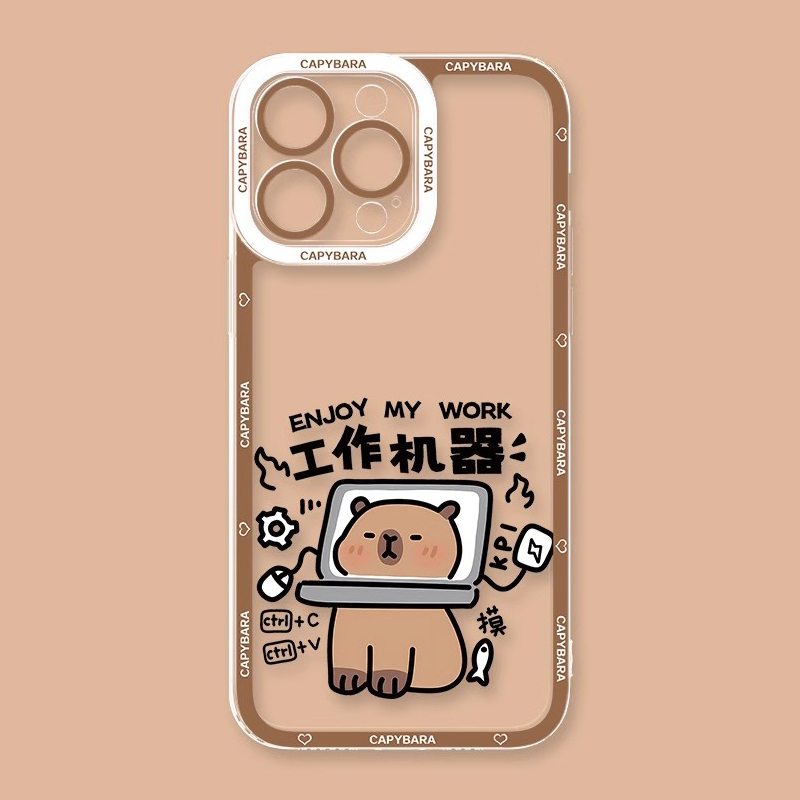 卡皮巴拉天使眼透明防摔軟殼-ZUIHANG SHOP