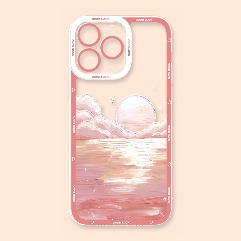 花海油畫天使眼透明防摔軟殼-ZUIHANG SHOP