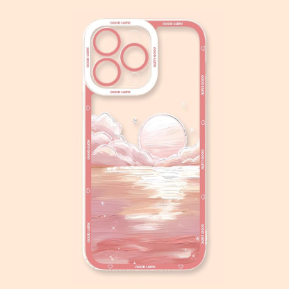 花海油畫天使眼透明防摔軟殼-ZUIHANG SHOP