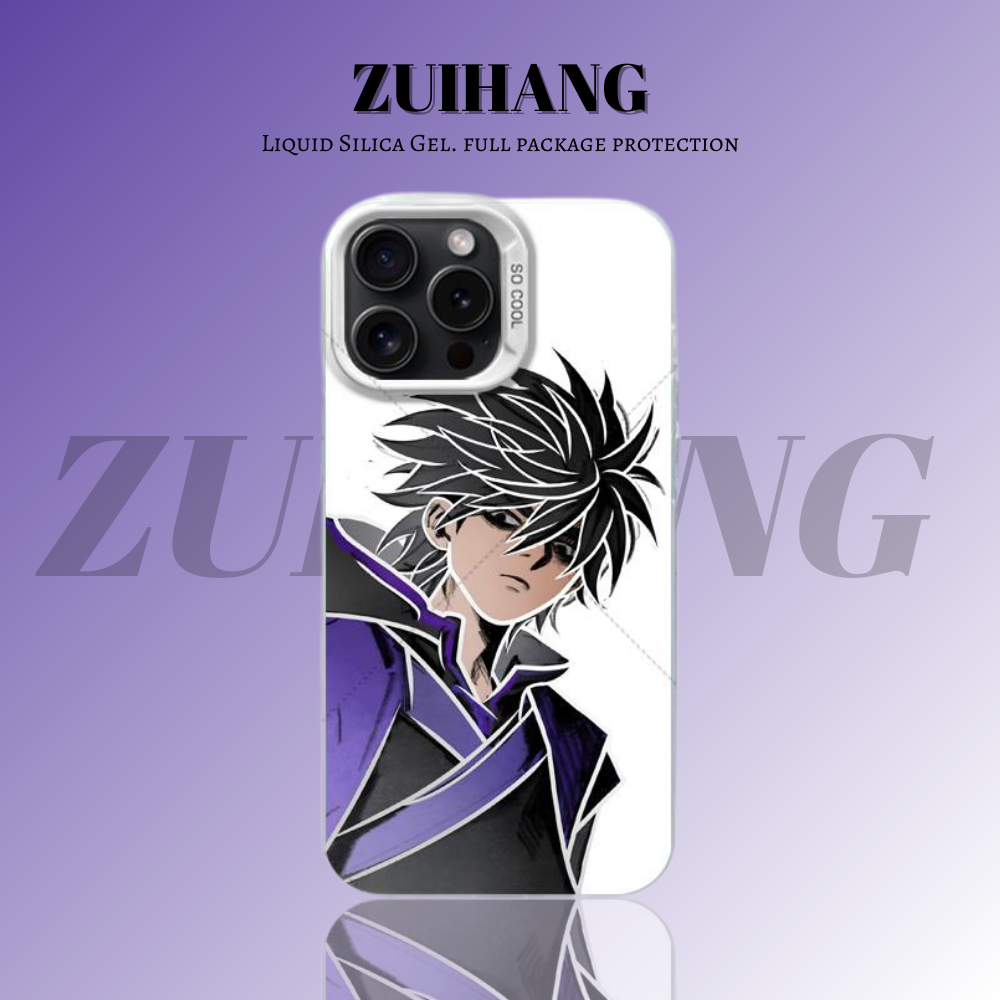 刺客伍六七彩銀線條漸變防摔手機殼-ZUIHANG SHOP