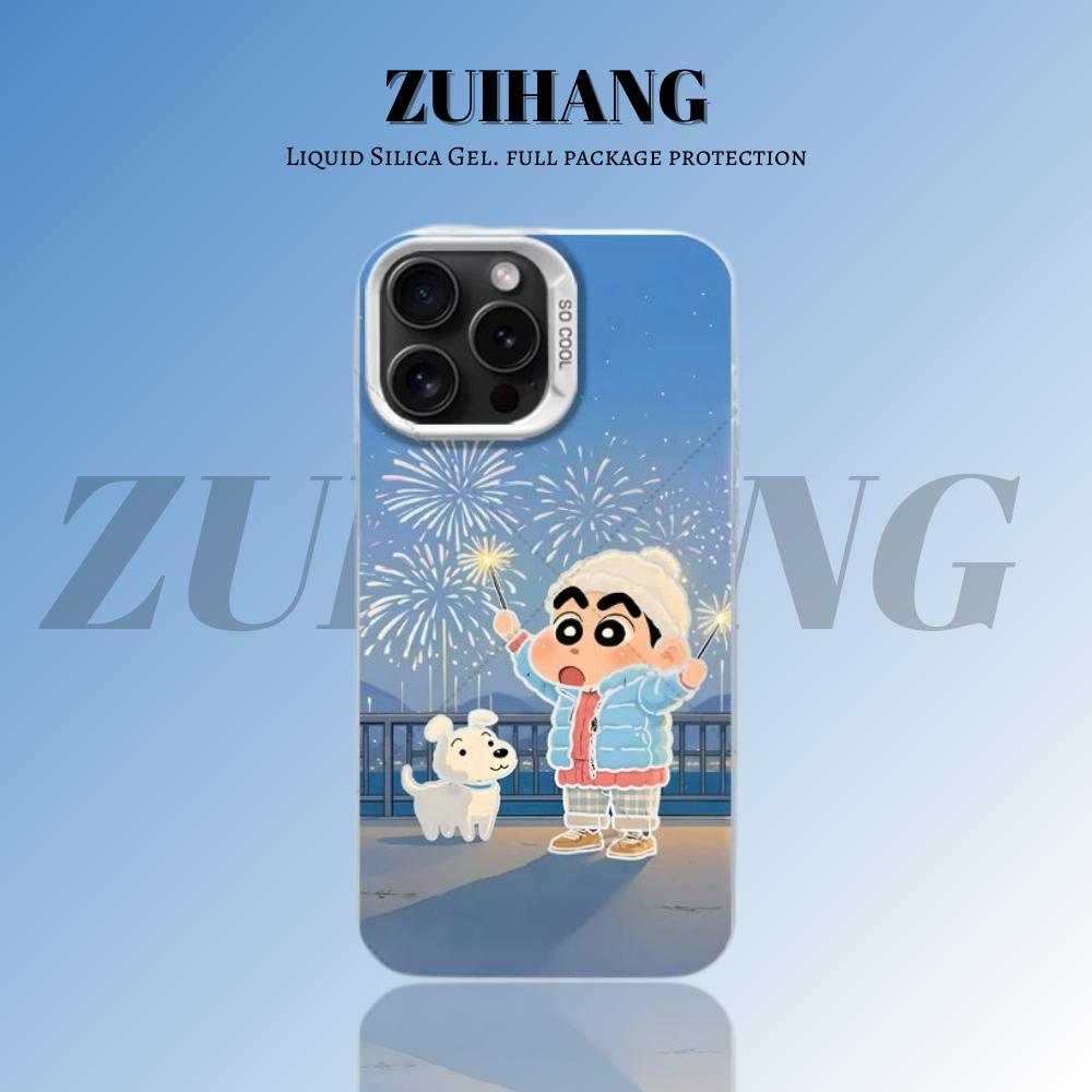 蠟筆小新彩銀防摔手機殼-ZUIHANG SHOP