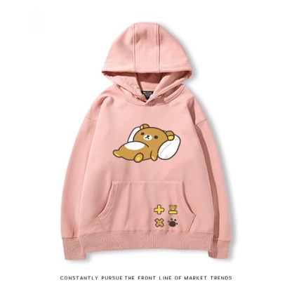拉拉熊 秋冬新款 親子情侶裝連帽衛衣