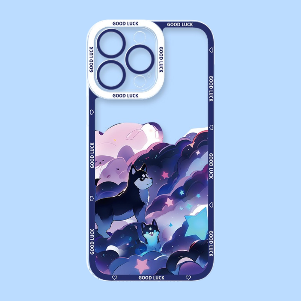 星空萌寵天使眼透明防摔軟殼