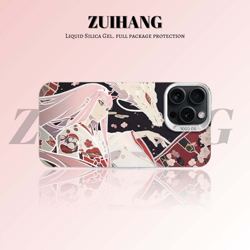 DARLING in the FRANKXX 彩銀線條漸變防摔手機殼-ZUIHANG SHOP