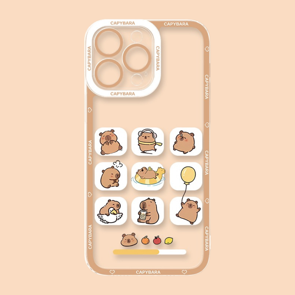 卡皮巴拉天使眼透明防摔軟殼-ZUIHANG SHOP