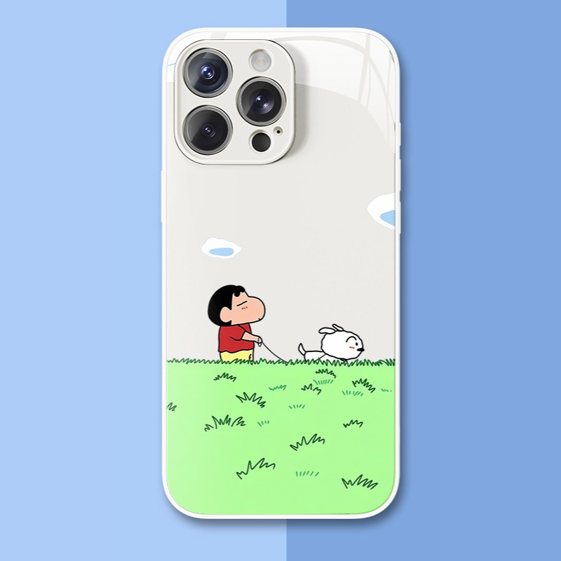 蠟筆小新新款高清全包防摔玻璃殼-ZUIHANG SHOP