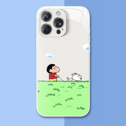 蠟筆小新新款高清全包防摔玻璃殼-ZUIHANG SHOP