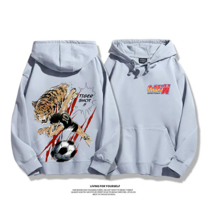 足球小將翼 2025秋冬新款 親子情侶裝連帽衛衣