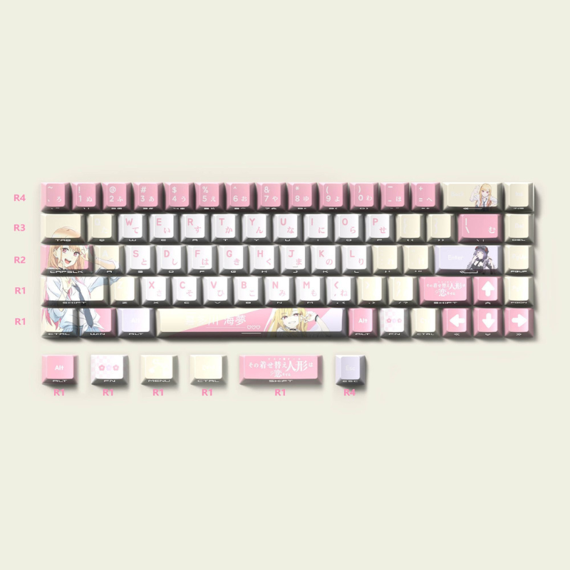 戀上換裝娃娃 聯名二次元側刻無線機械鍵盤