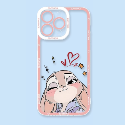 動物方城市天使眼透明防摔軟殼