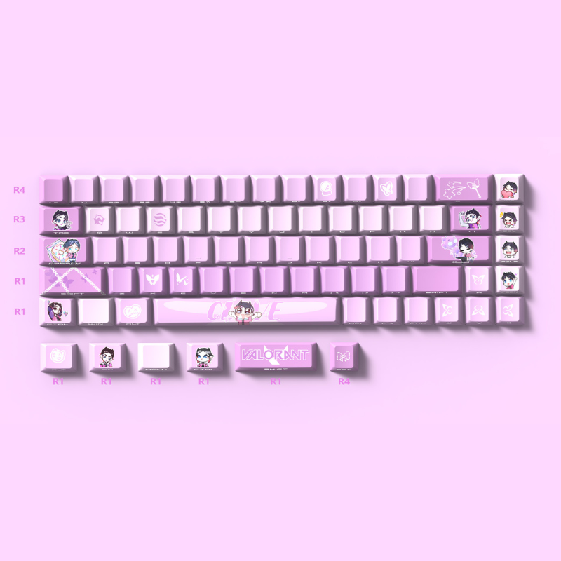 Valorant 慕蝶 聯名二次元側刻無線機械鍵盤