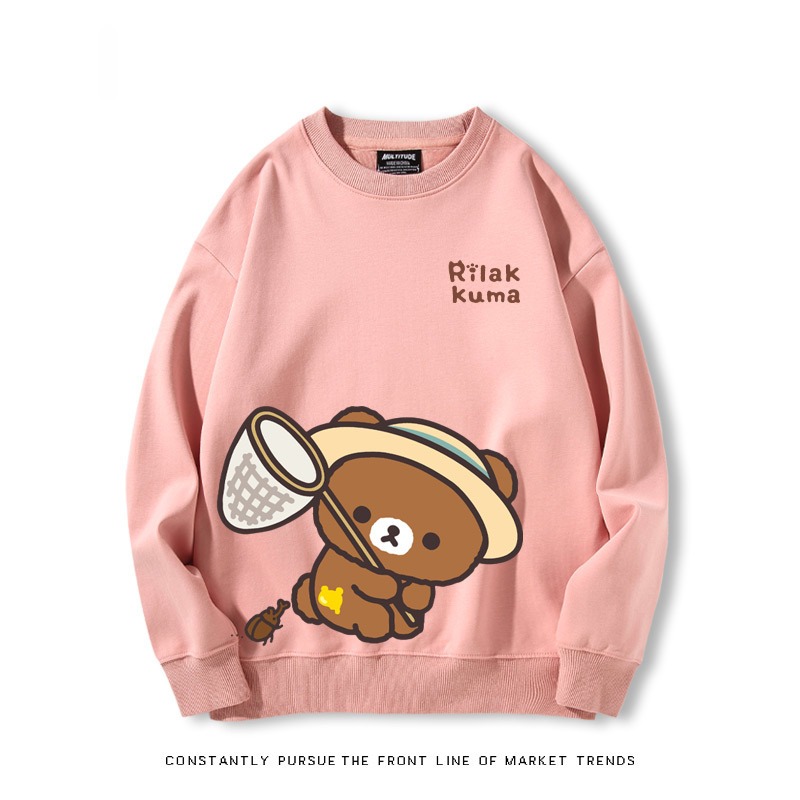 日系拉拉熊 秋冬新款 親子情侶裝圓領長袖