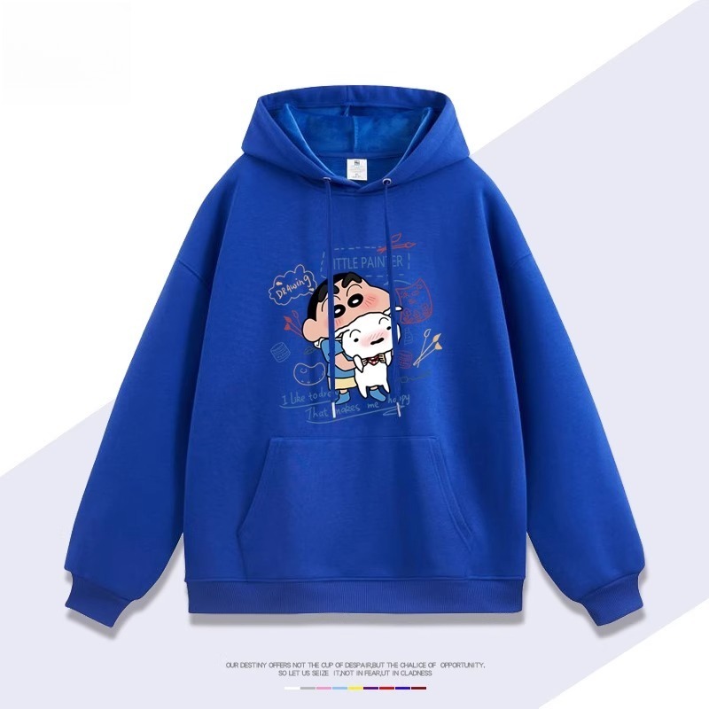 蠟筆小新 聯名衛衣2025秋冬新款 親子情侶裝連帽衛衣