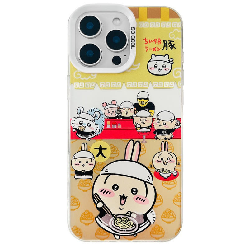 Chiikawa彩銀線條漸變防摔手機殼