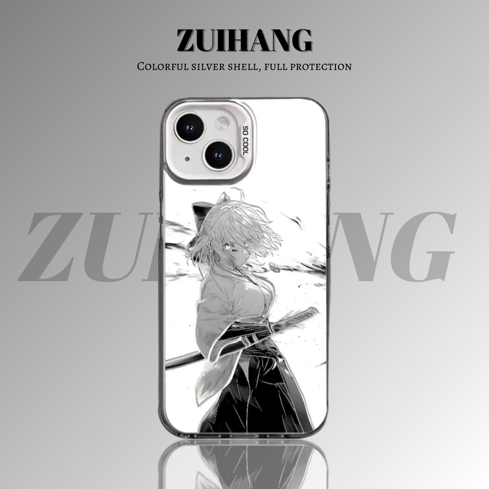 Fate/stay night彩銀線條漸變防摔手機殼-ZUIHANG SHOP