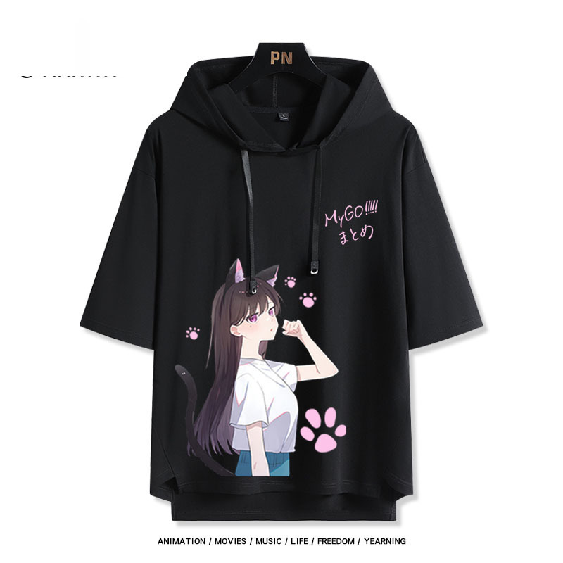 BanG Dream! It's MyGO新款 親子情侶男女款連帽短袖T恤-ZUIHANG SHOP