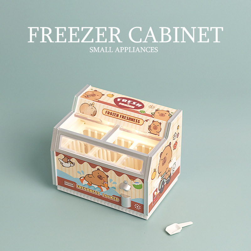 迷你小冰箱玩具 | 超市微縮臥式冰櫃擺飾模型-ZUIHANGSHOP