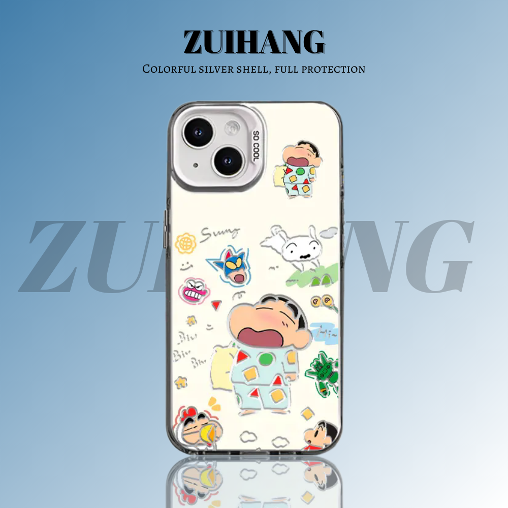 蠟筆小新彩銀防摔手機殼-ZUIHANG SHOP