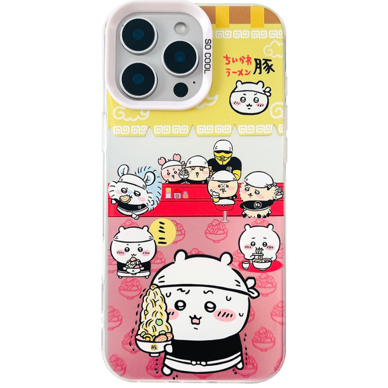 Chiikawa彩銀線條漸變防摔手機殼