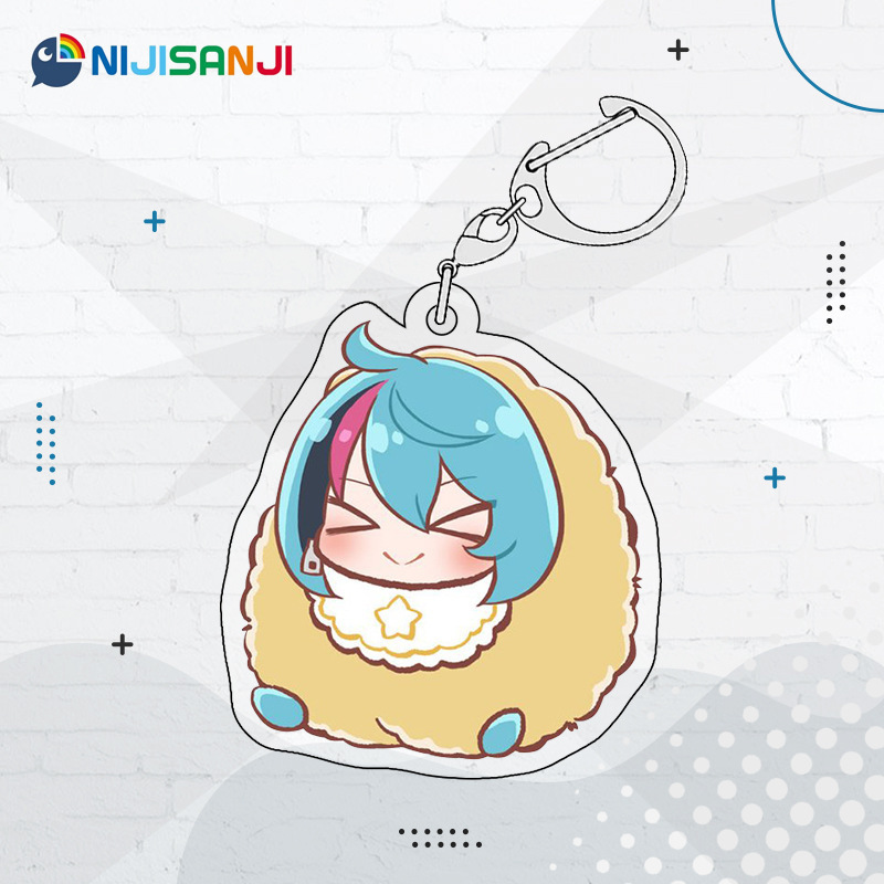 Luxiem彩虹社全員同人週邊 NIJISANJI EN 雙面夾層鑰匙扣掛件吧唧