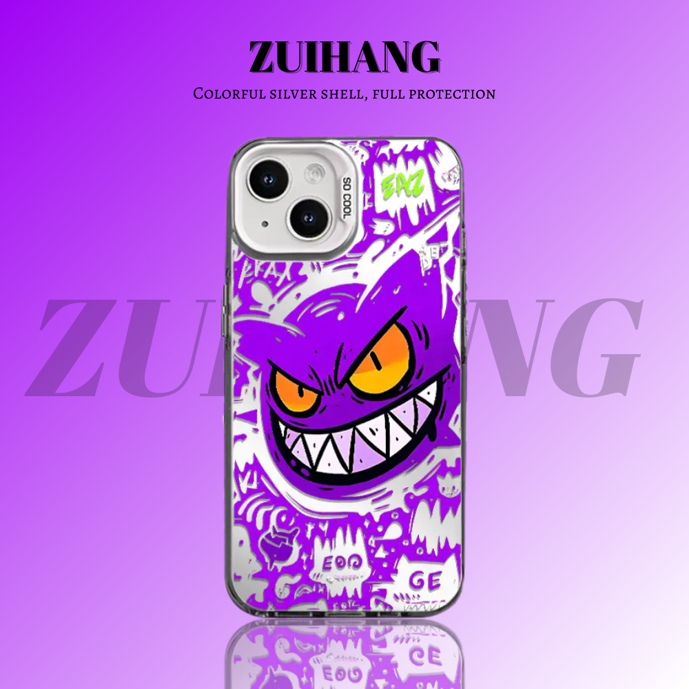 寶可夢彩銀線條漸變防摔手機殼-ZUIHANG SHOP