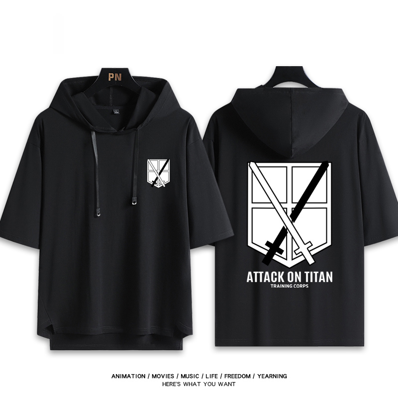 進擊的巨人 連帽短袖T恤-ZUIHANG SHOP